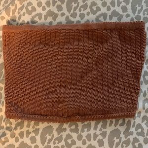 lottie moss brown crop top, size small